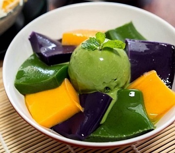 Pudding Blaster With Greentea Ice Cream